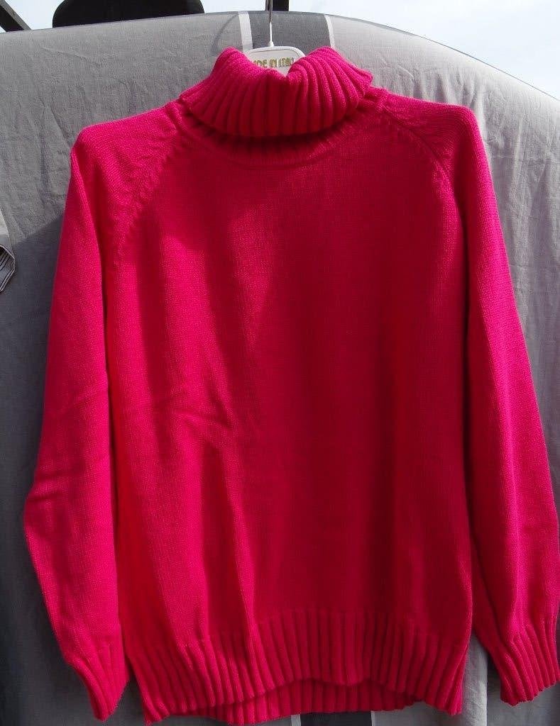 Roze Trui met rolkraag Yessica Large 100% katoen, Yessica, Maat 42/44 (L), Ophalen of Verzenden, Zo goed als nieuw