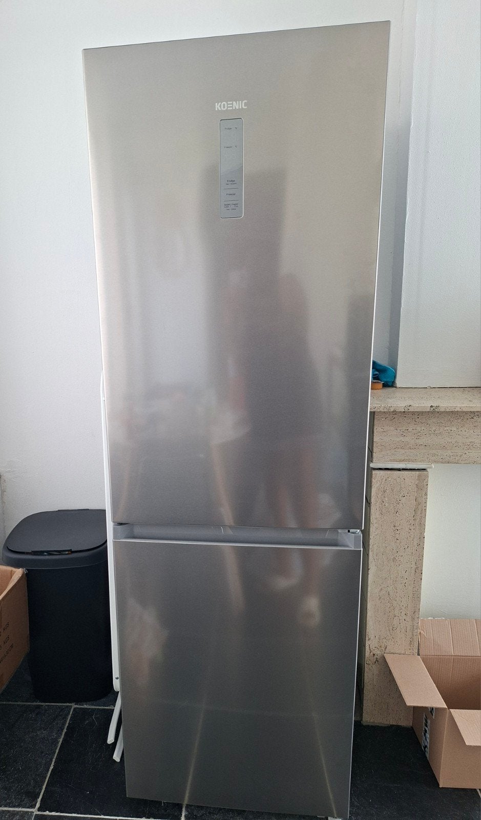 Frigo-congélateur KOENIC – inox – très bon état, Electroménager, Enlèvement