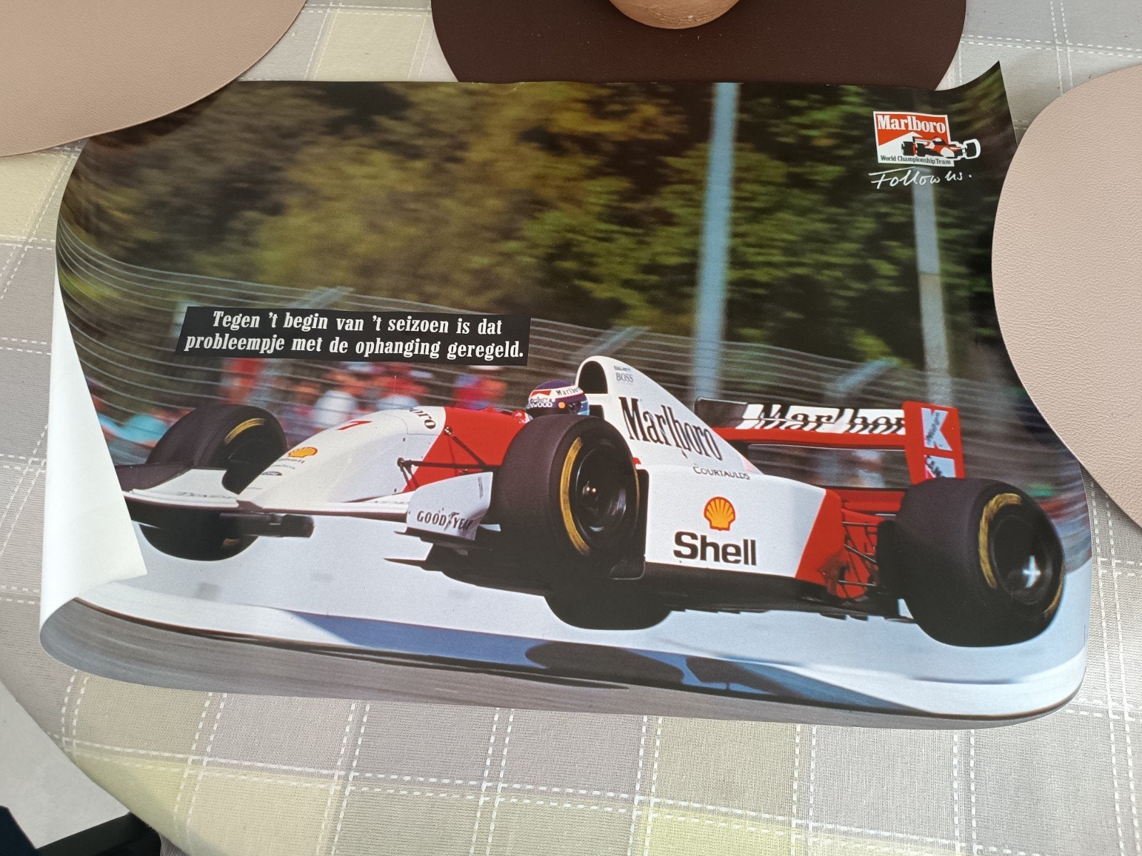 Poster Marlboro team zonder schade, Ophalen of Verzenden