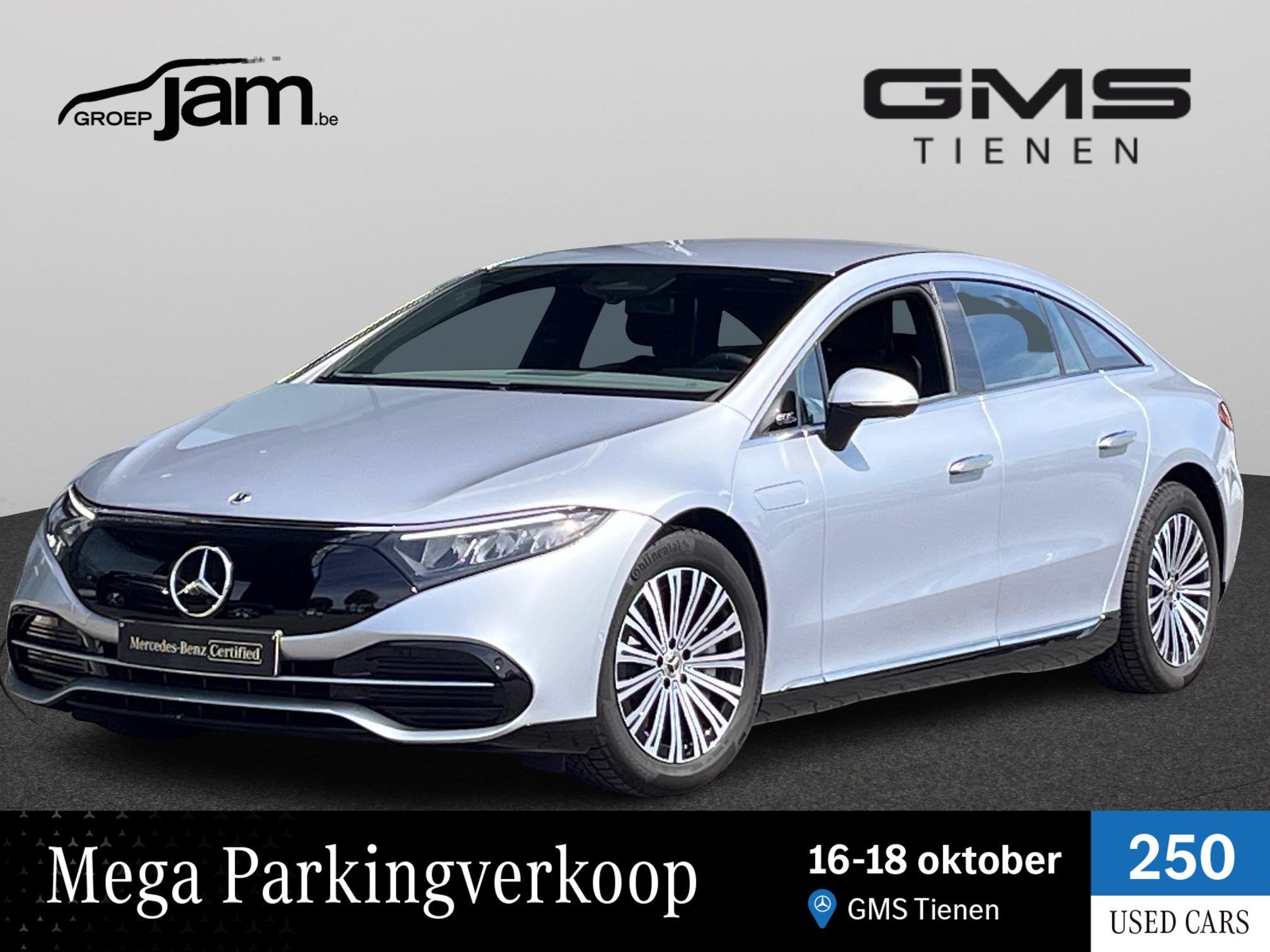 Mercedes-Benz EQS 350 Luxury Line 90 kWh, Auto's, Automaat, Zwart, 90 kWh, EQS
