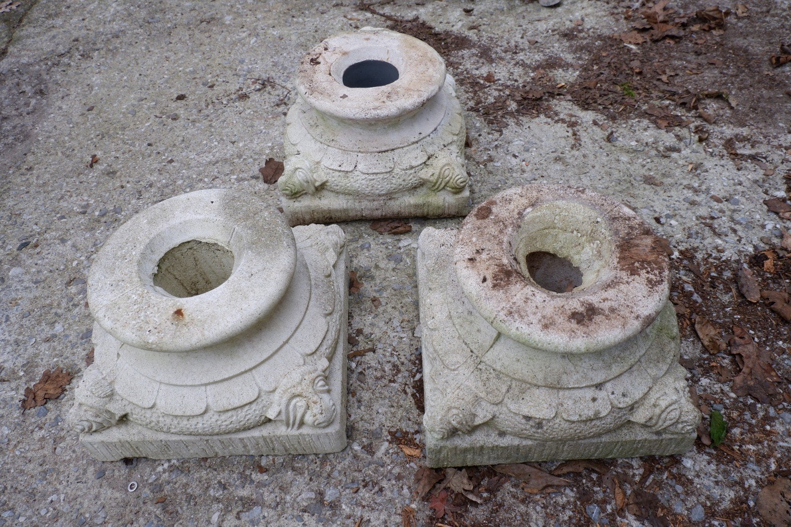 4 socles en béton, Beton
