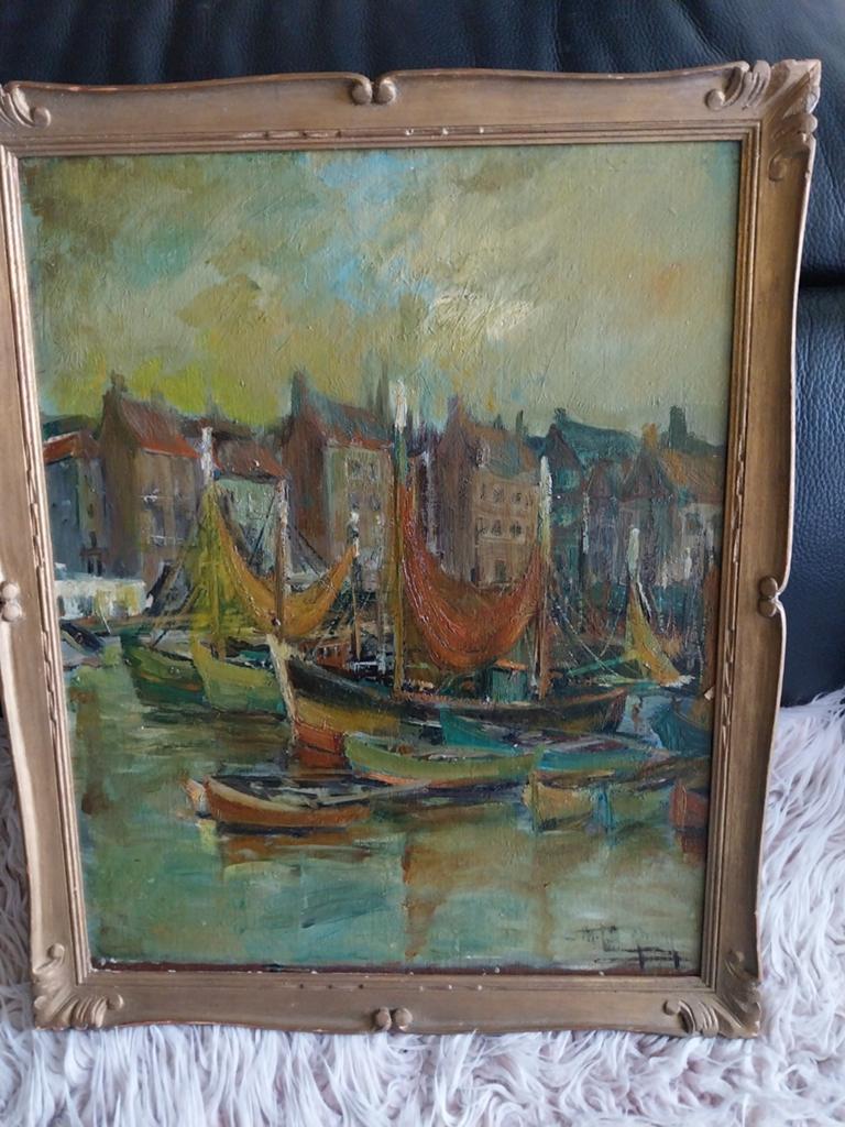 Oude marineschilderij., Ophalen