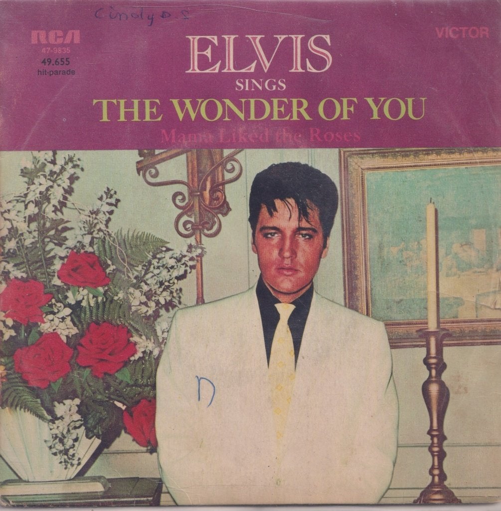 Elvis Presley – The wonder of you / Mama liked the roses, CD & DVD, Vinyles Singles, Enlèvement ou Envoi, Utilisé, 7 inch, Pop