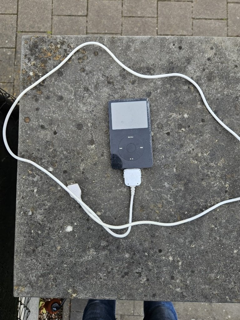 Apple iPod Classic 5e Generatie 30GB Zwart (Model A1136), Audio, Tv en Foto, Ophalen, Gebruikt, Dock of Kabel