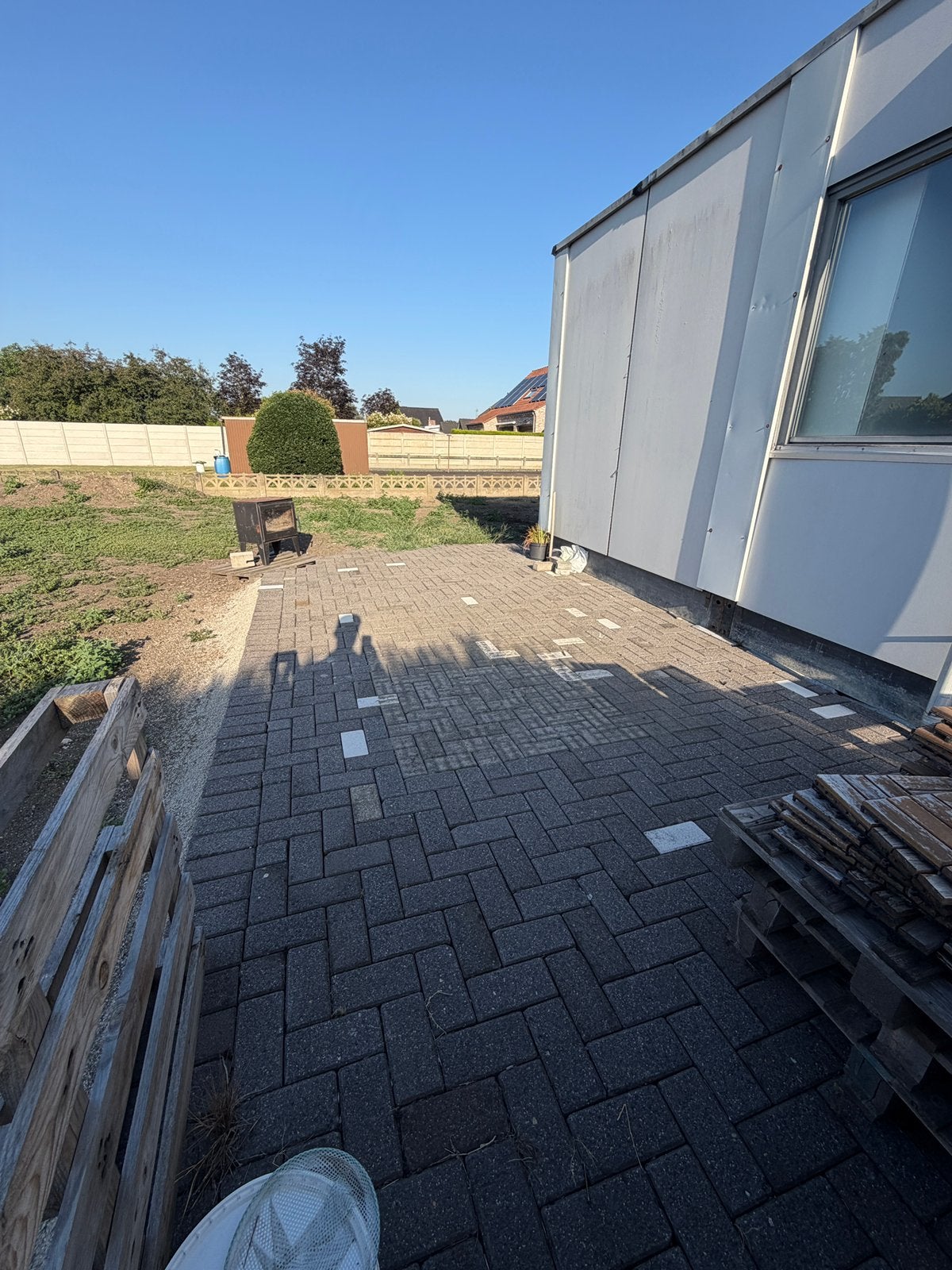 Betonklinkers +-25m2 gratis af te halen, Enlèvement, Comme neuf