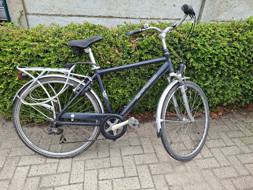 Herenfiets Oxford, Gebruikt, Velgrem, Versnellingen, 53 tot 57 cm