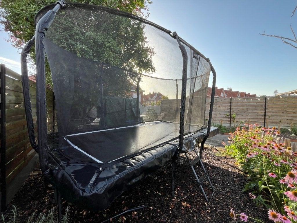 Salta First Class trampoline 427x244cm zwart, Ophalen, Gebruikt
