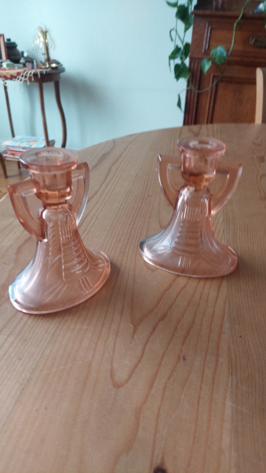 Bougeoirs anciens en verre, Enlèvement ou Envoi, Verre