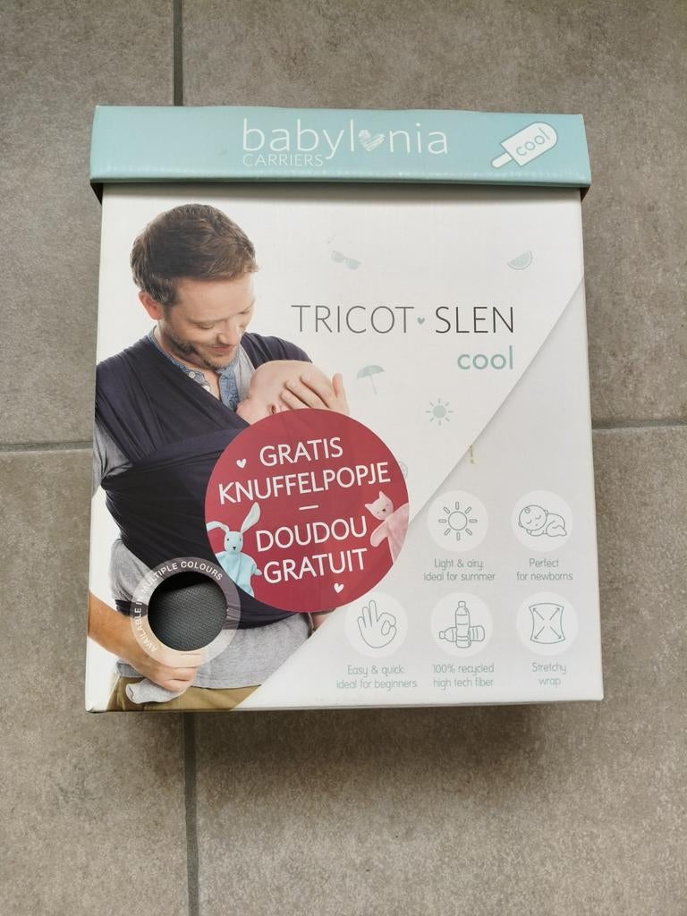 Babylonia Tricot Slen Cool baby-draagdoek, Kinderen en Baby's, Draagdoek, Zo goed als nieuw, Buik, Ophalen