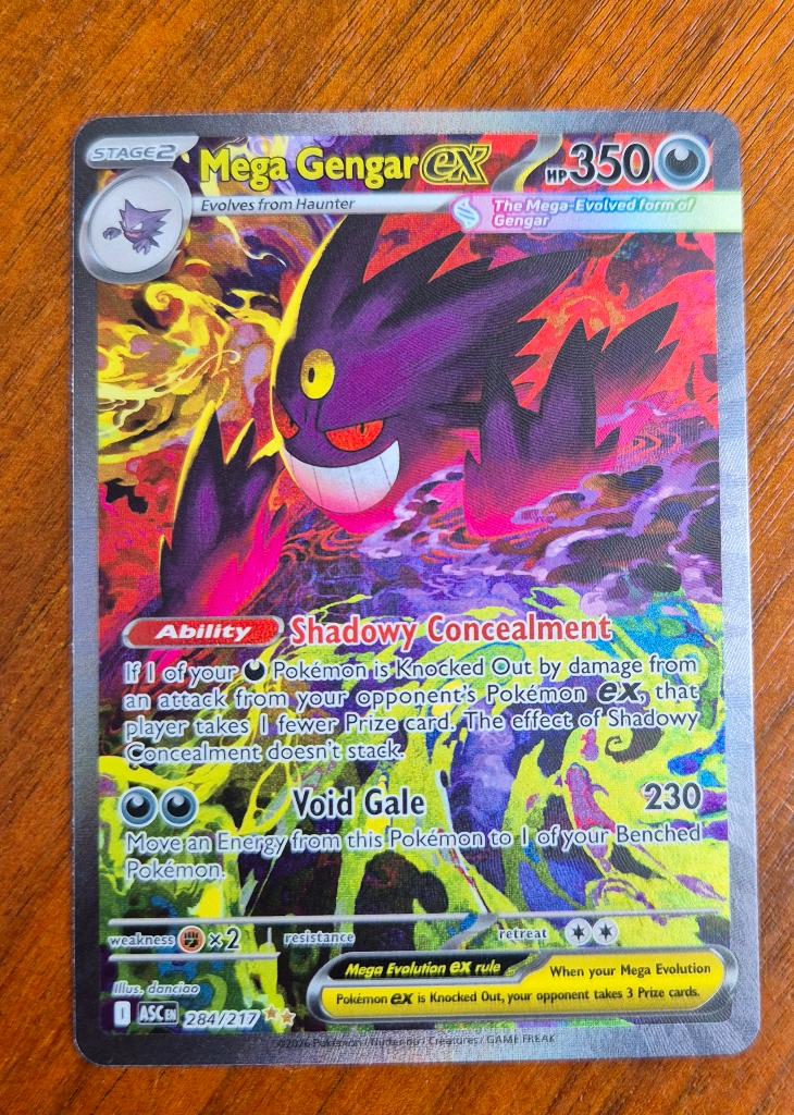 Pokemon Mega Gengar Ex Ascended Heroes, Ophalen of Verzenden, Nieuw, Losse kaart