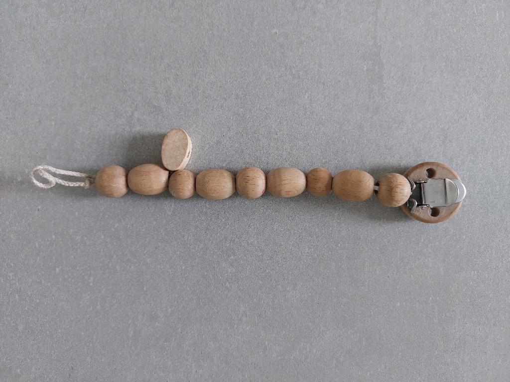Houten tutkoord / Fopspeenkoord, Kinderen en Baby's, Ophalen, Gebruikt, Kraamcadeau