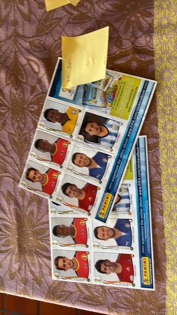 Panini stickertjes, Ophalen, Nieuw