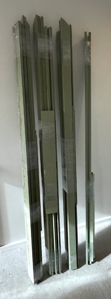 MDF deurkozijnen + chambranten (LOT van 4 stuks), Enlèvement, 80 à 100 cm, Bois, 200 à 215 cm