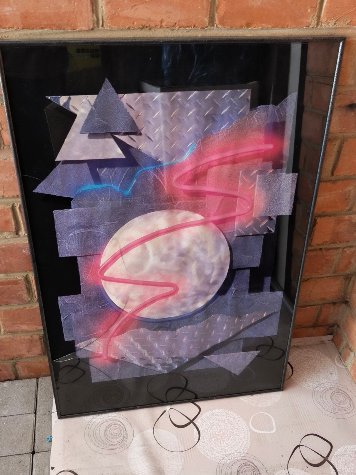 Kader met elektrische poster, Ophalen