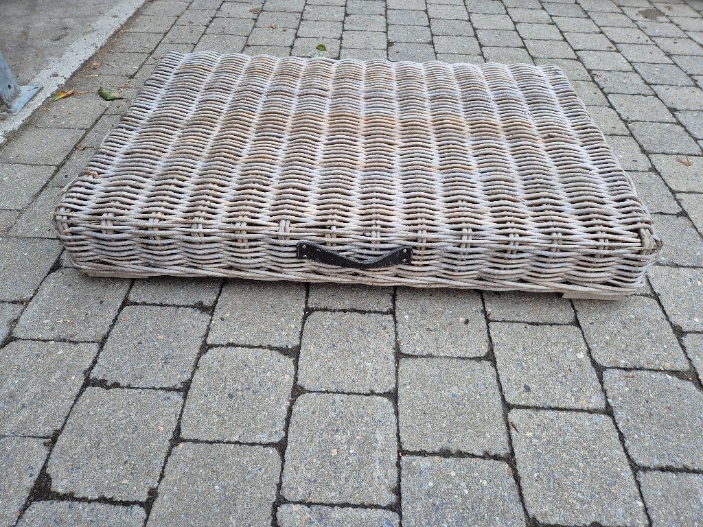 Hondenbed riet 100x60x15 Geel Brussel Putte, Ophalen of Verzenden, Gebruikt, Riet