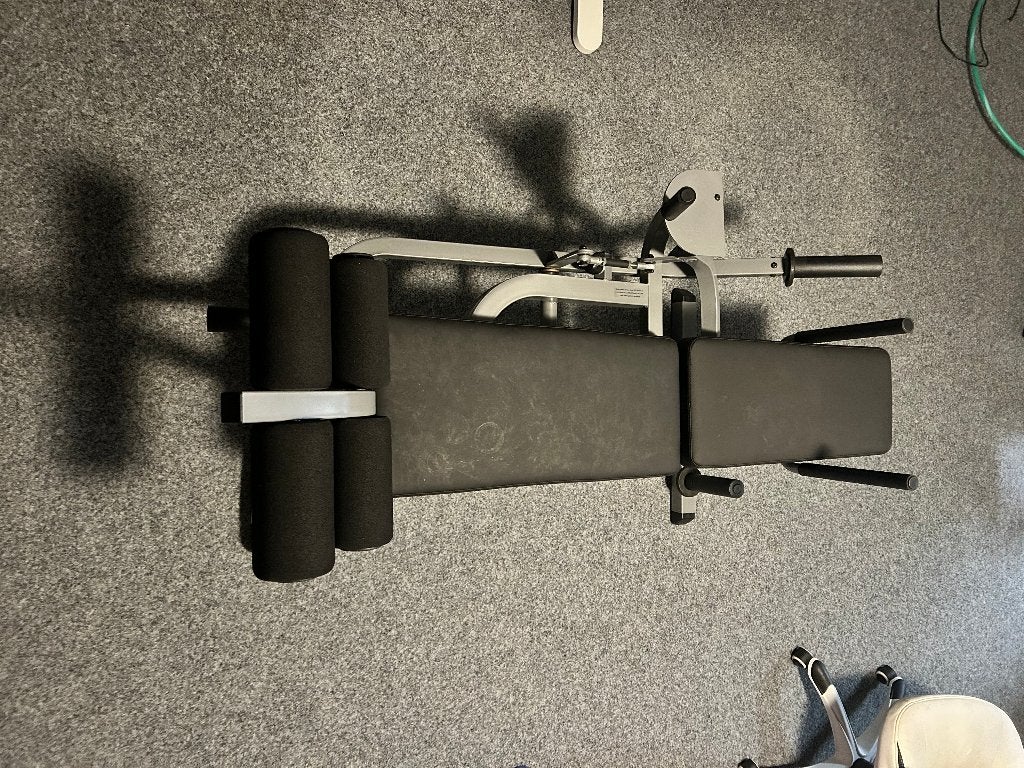 Multifunctionele fitnessbank met leg curl / leg extension, Ophalen, Zo goed als nieuw, Metaal, Overige typen