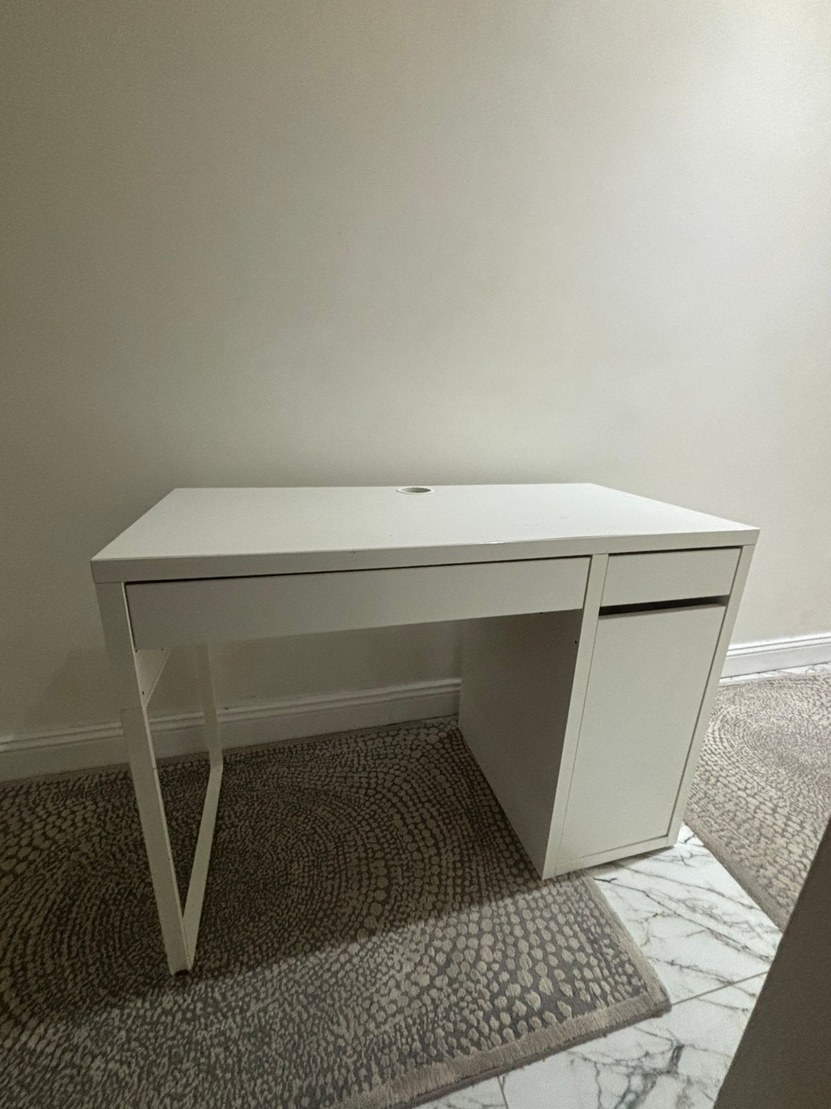 Bureau blanc IKEA, Maison & Meubles, Enlèvement, Comme neuf, IKEA, Blanc