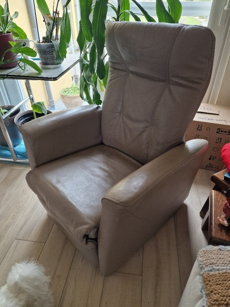 Lederen relax met opstapfunctie, Moins de 75 cm, Moins de 150 cm, Enlèvement, Cuir