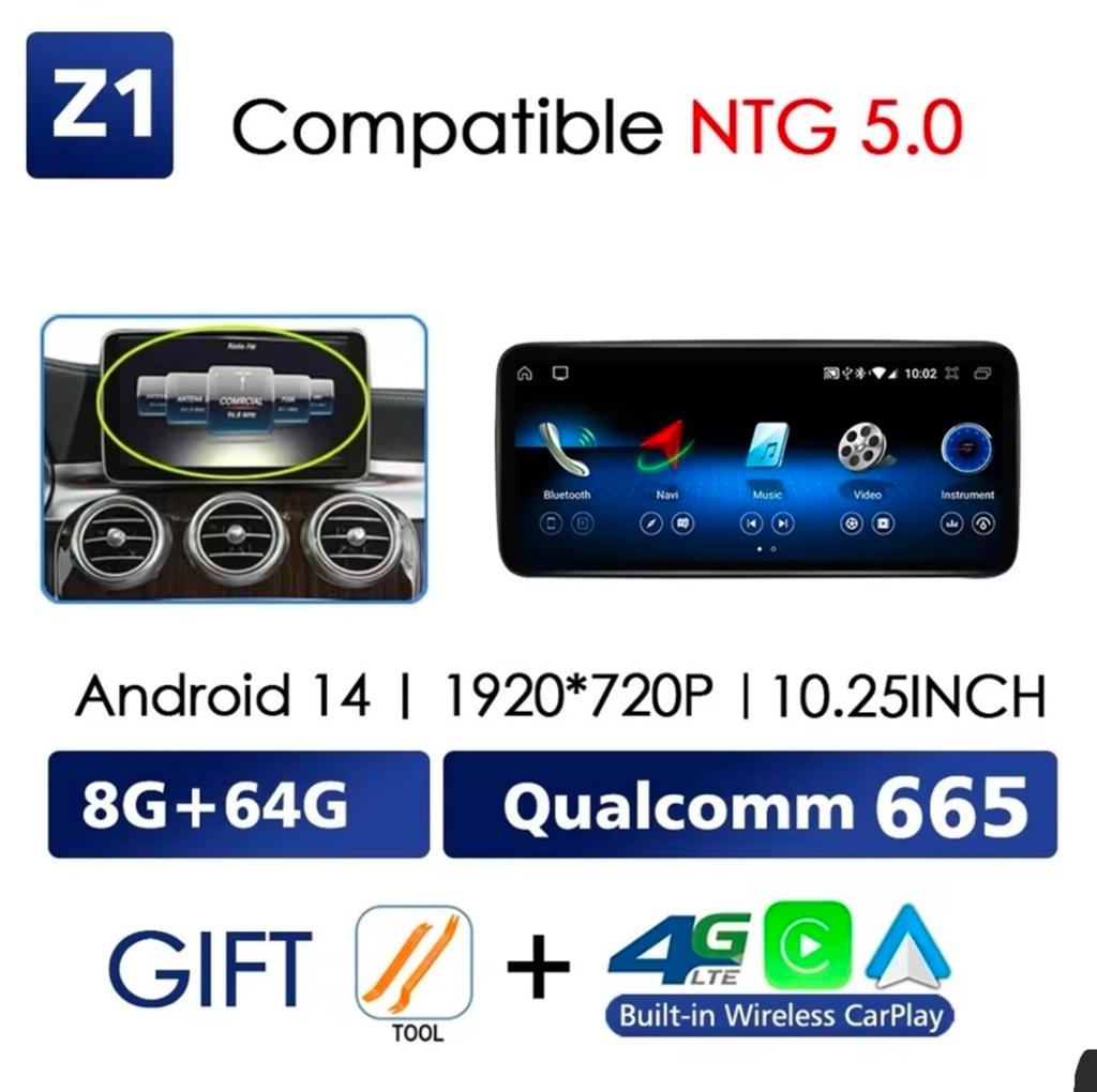 Carplay / android auto scherm voor Mercedes C klasse W205, Autos : Divers, Autoradios, Enlèvement