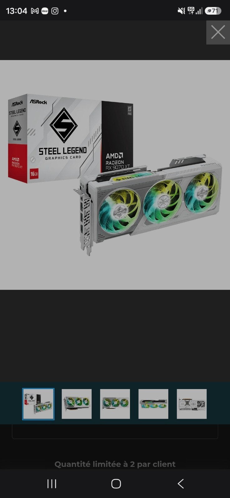 Asrock Steel Legend RX 9070 XT, Computers en Software, Videokaarten, AMD, PCI, GDDR6, Ophalen of Verzenden
