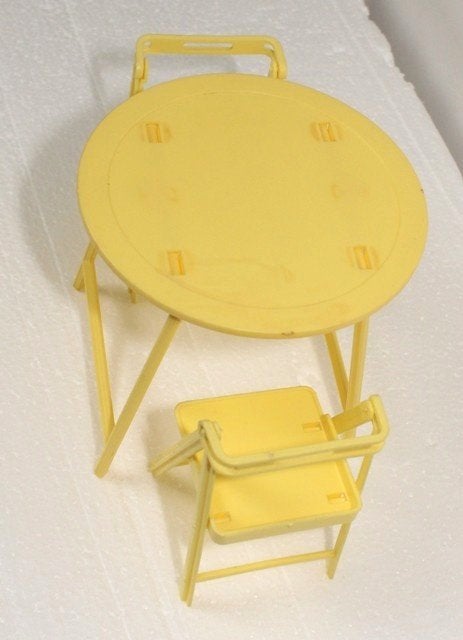 Barbie Magical Motor Home klapstoelen en -tafel, Ophalen of Verzenden, Zo goed als nieuw, Barbie