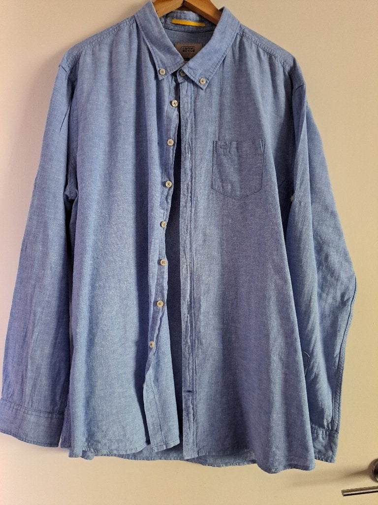 5 herenhemden State of Art Mc Gregor en Camel, Blauw, Halswijdte 41/42 (L), Gedragen, Ophalen