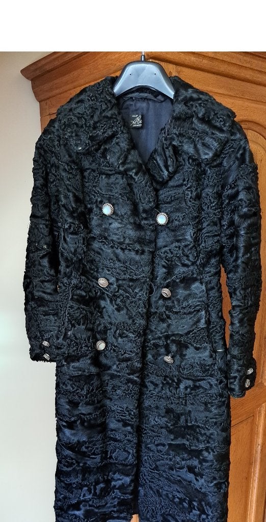 Astrakan mantel, Kleding | Dames, Ophalen, Maat 38/40 (M), Zwart