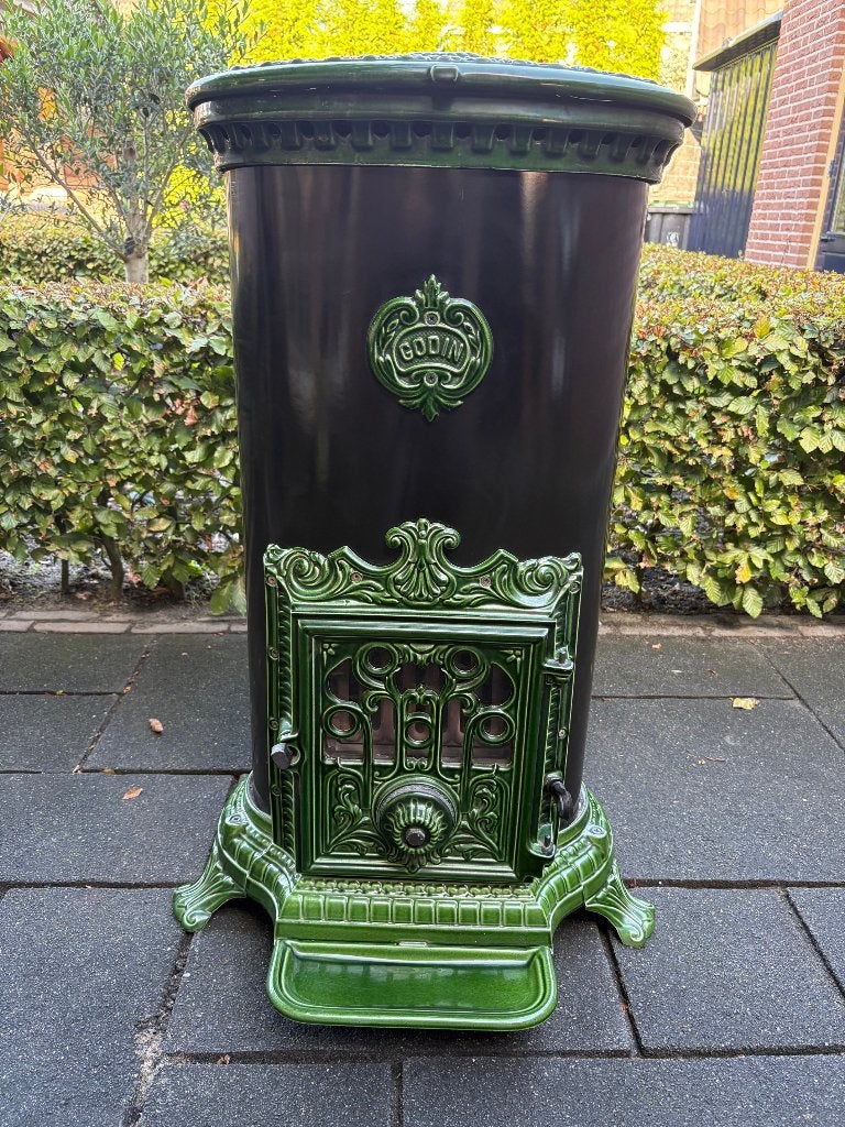 Zeer mooie Godin houtkachel en/of kolen 10 KW verwarmd 350m3, Ophalen, Overige brandstoffen, Zo goed als nieuw, Vrijstaand