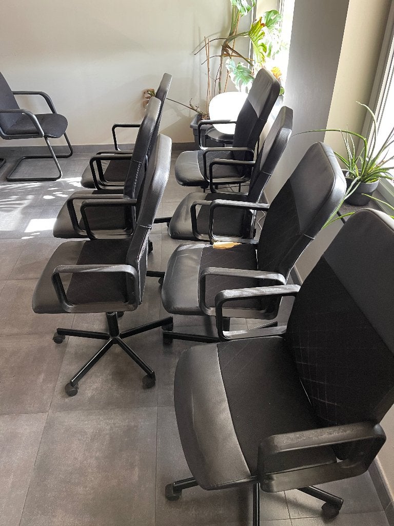 Chaises de bureau gratuites, Maison & Meubles, Chaises de bureau, Enlèvement, Utilisé, Noir, Chaise de bureau
