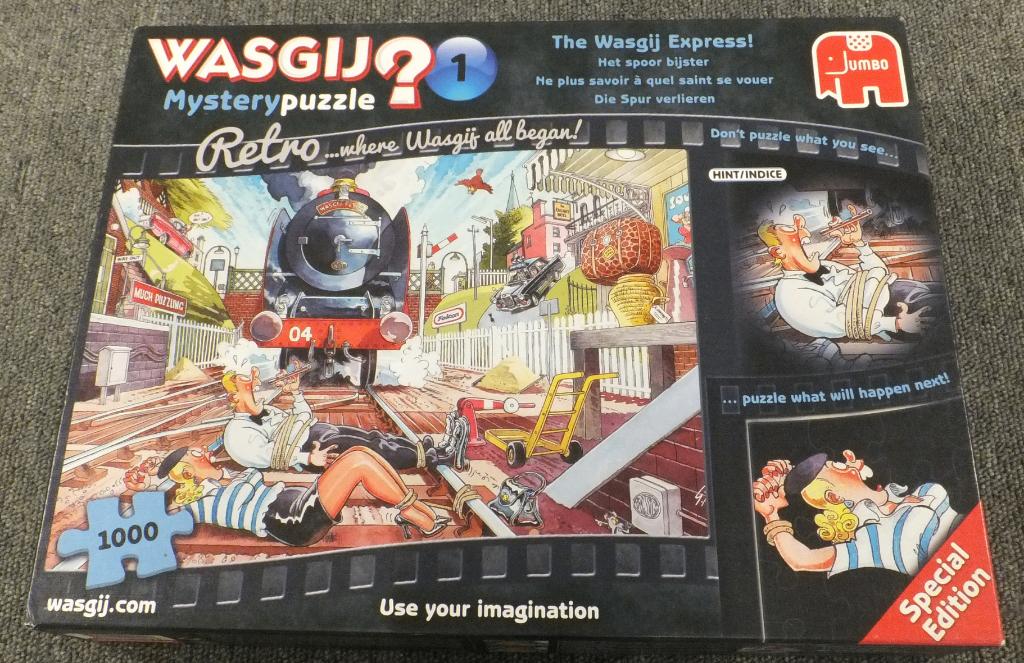 Puzzel - Jumbo 1000 - Wasgij Mystery 1, The Wasgij Express, Verzenden, 500 t/m 1500 stukjes, Gebruikt, Legpuzzel