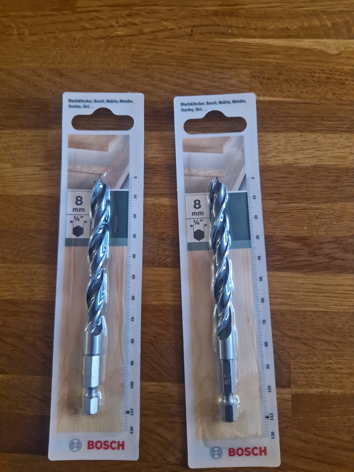 2 paquets de mèches à bois hélicoïdales Bosch, Enlèvement