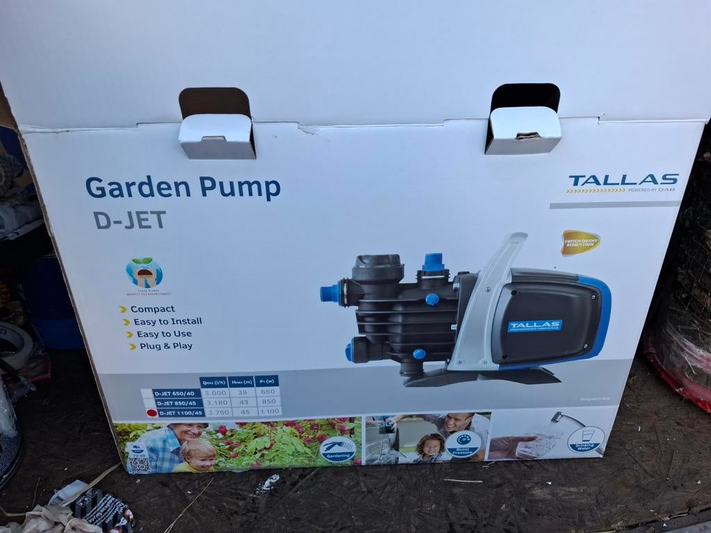 Tallas D-jet 1100/45 garden pump, Ophalen