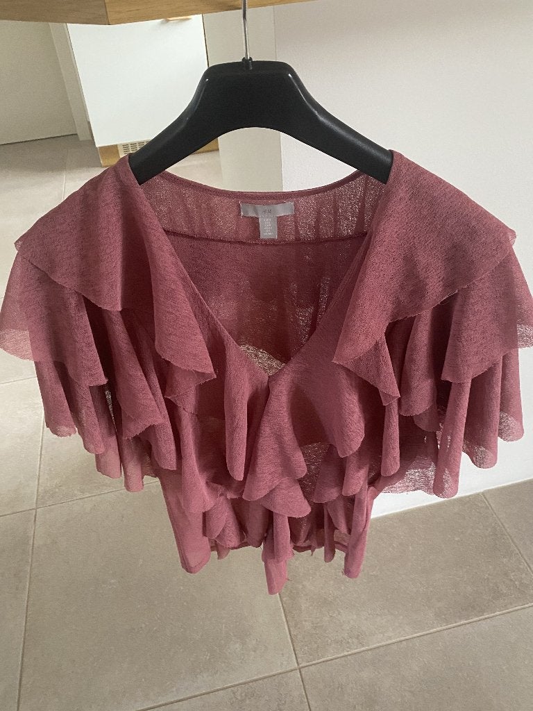 Oudroze/pruimkleur top H&M, Sans manches, H&M, Enlèvement ou Envoi, Rose