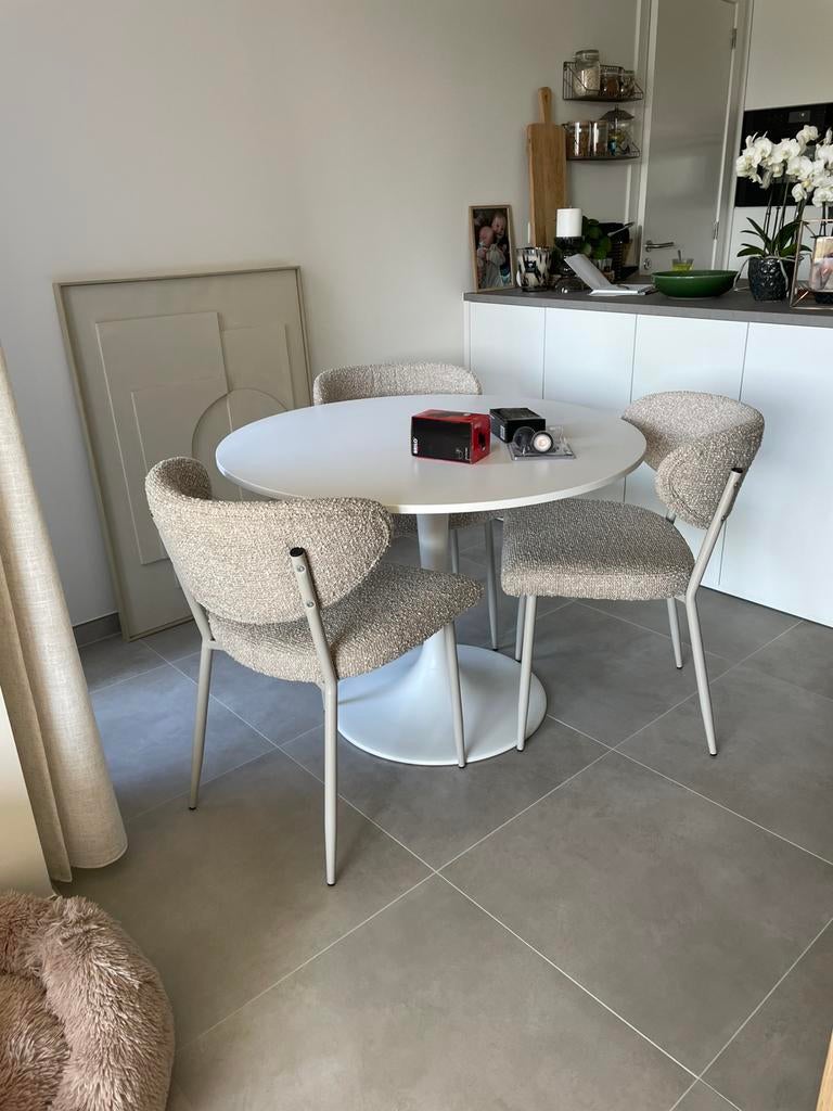 Ronde tafel 1 meter diameter, Huis en Inrichting, Tafels | Eettafels, Ophalen, Kunststof, Rond, Nieuw
