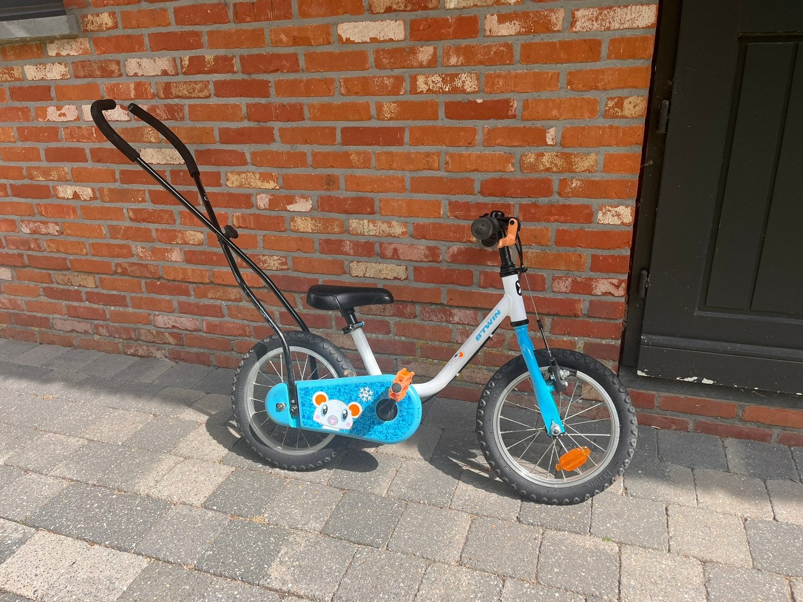 eerste fiets om te leren fietsen, Fietsen en Brommers, Ophalen, Gebruikt, Velgrem, Minder dan 16 inch