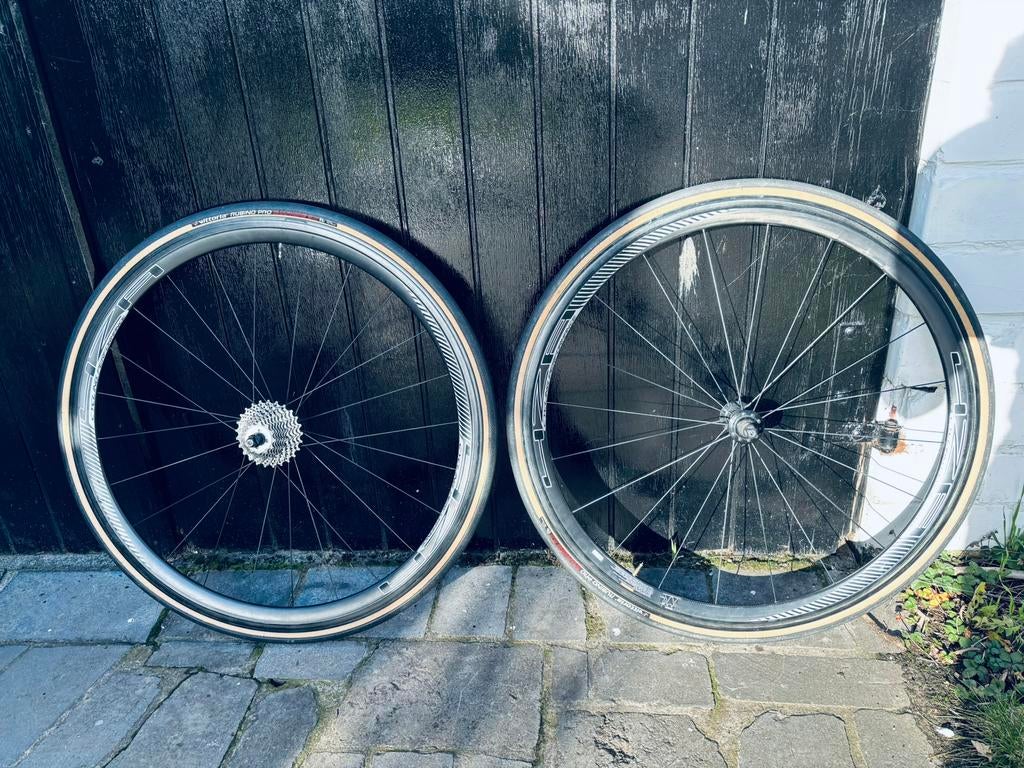 4za full Carbon wielen- 40 mm hoog, Gebruikt, Racefiets, Carbon, Ophalen