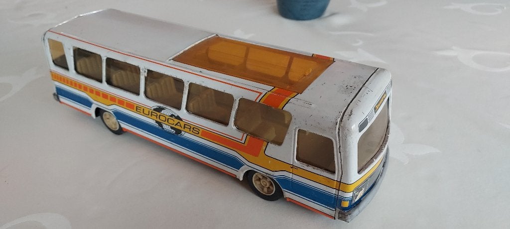 oude blikken speelgoed autocar, Joustra, Verzenden