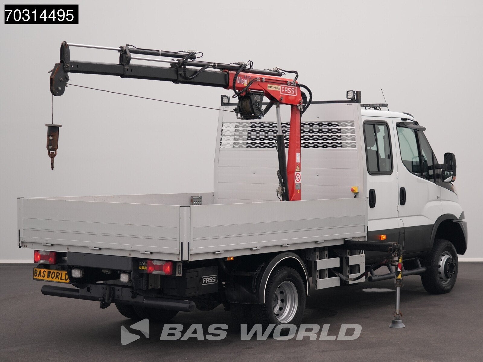 Iveco Daily 70C18 3.0L 4x4 Automaat Open Laadbak Kraan Fassi, Auto's, Automaat, Stof, Gebruikt, Euro 6