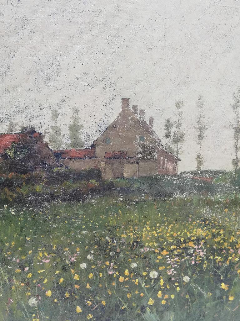 Richard Viandier - paysage - huile sur toile - début 20ième, Antiquités & Art, Art | Peinture | Classique, Enlèvement ou Envoi
