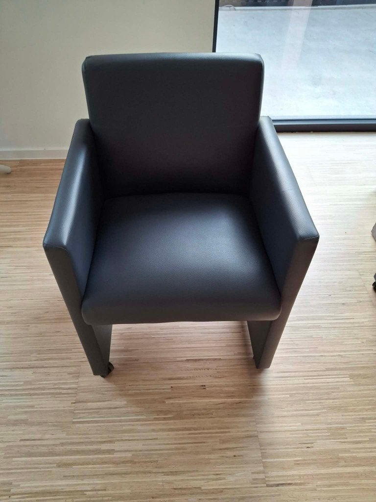Eetkamer stoelen 6 stuks, Huis en Inrichting, Ophalen, Gebruikt, Leer, Grijs