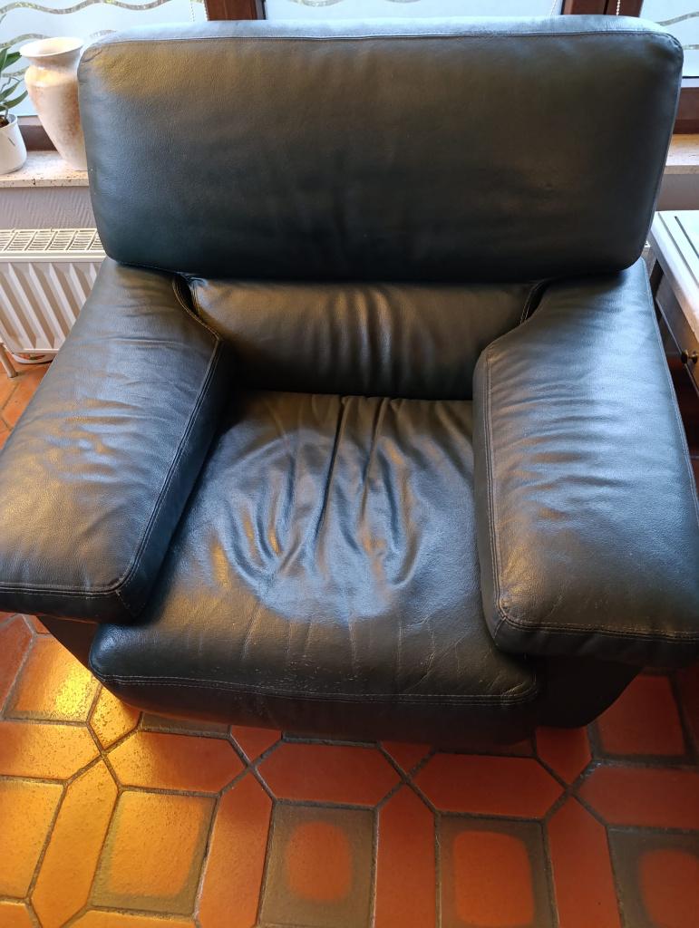 fauteuil, Enlèvement, Utilisé, Cuir