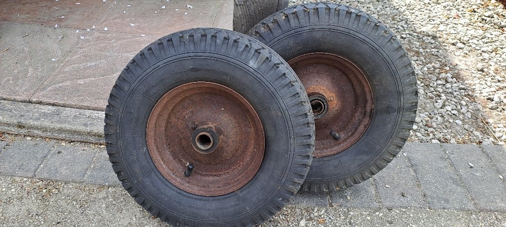 2 wielen voor kar/kruiwagen, Ophalen, Gebruikt, IJzer