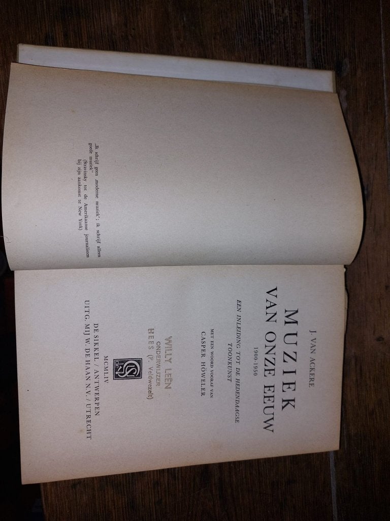 muziek van onze eeuw, 1900-1950, Boeken, Ophalen of Verzenden, Nieuw, Algemeen