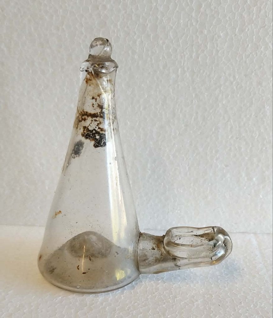 Abreuvoir cage oiseaux verre soufflé - XIXe siècle, Enlèvement ou Envoi