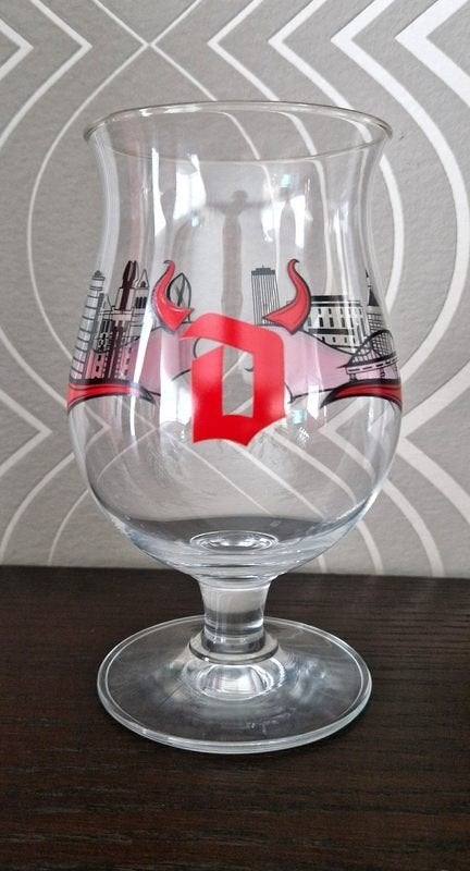 Duvel glas 'Rochester' USA, Verzamelen, Ophalen of Verzenden, Bierglas