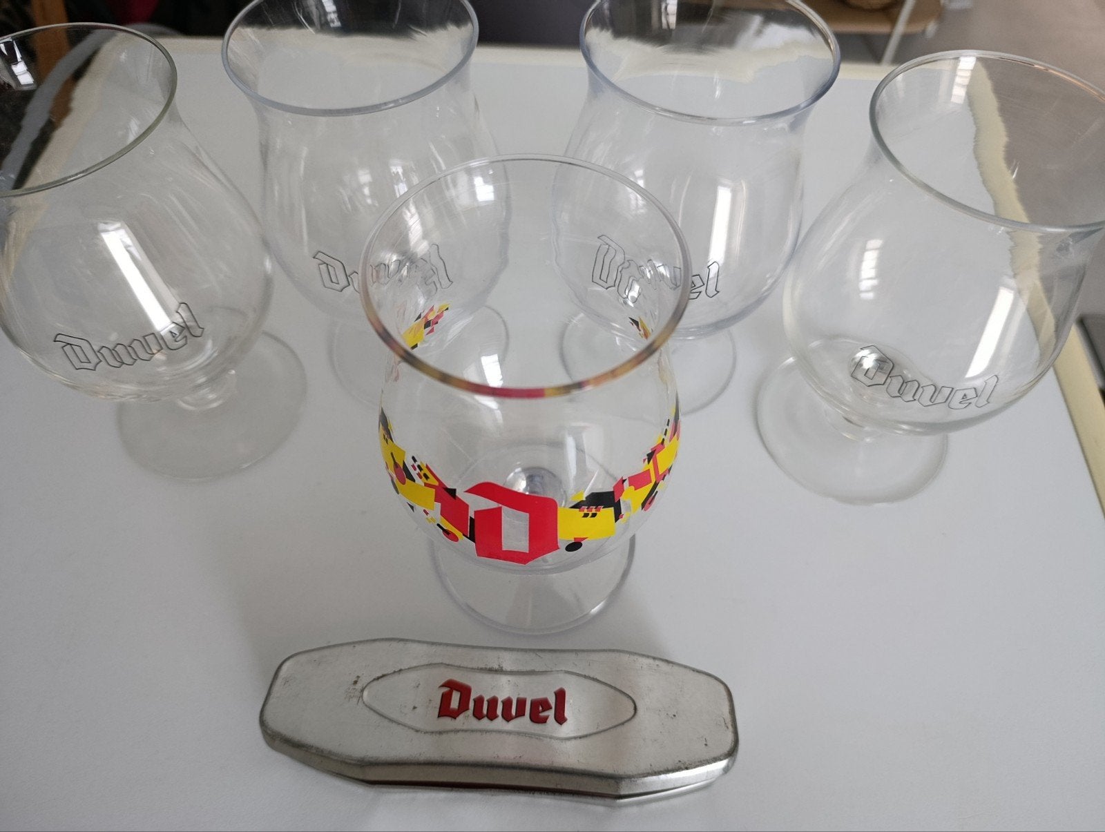 Lot de verres à bière Duvel+ouvre bouteille Duvel + étui, Enlèvement