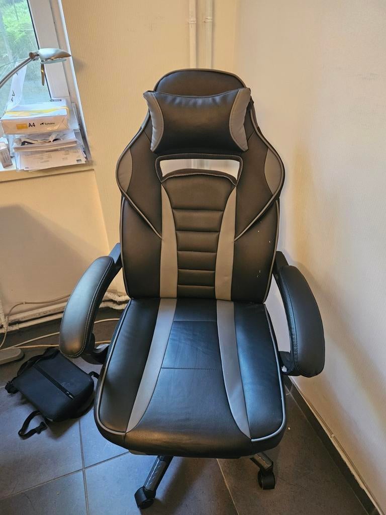 Siège de gamer — noir/gris, Enlèvement, Gris, Chaise de bureau