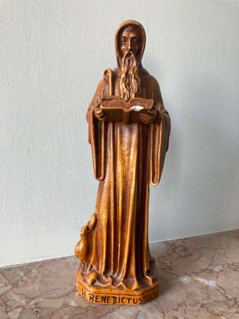 Beeld heilige Benedictus van Nursia (32 cm), Ophalen of Verzenden