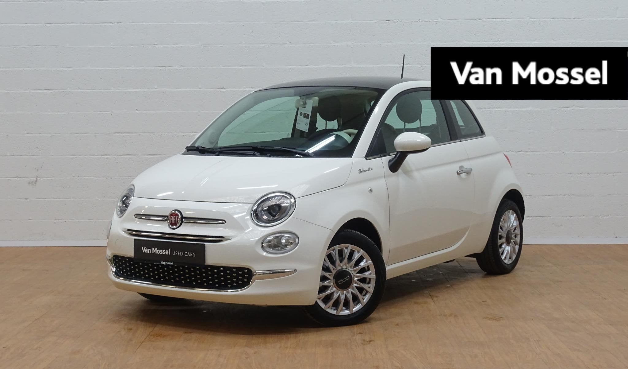 Fiat 500 1.0 Hybrid 70 Dolcevita, Voorwielaandrijving, 4 zetels, Stof, Zwart