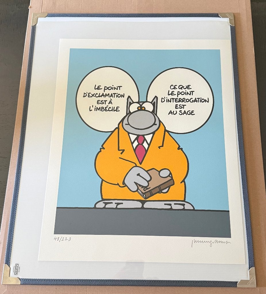 sérigraphie Le chat Geluck : Faisons le point, Enlèvement ou Envoi